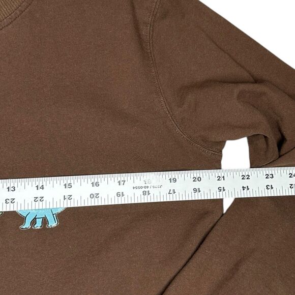 Romwe Doomsday Long Sleeve T Shirt Mens Small Brown UFO Dinosaur Y2K Grunge - Picture 4 of 8